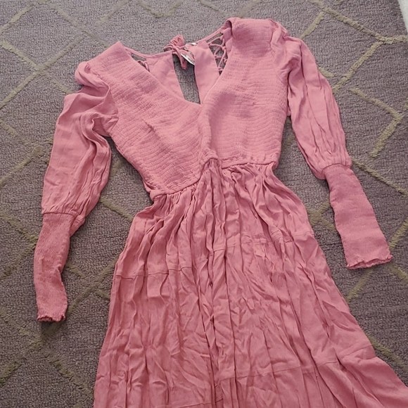 NWT FP Wednesday Maxi dress Pink/Rose S - Picture 3 of 5